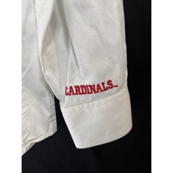 Vintage Louisville Cardinals White Button Down Three Squares Mens Medium - Picture 6 of 9